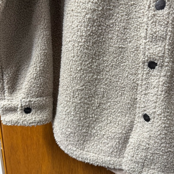 Vuori Sycamore Shirt Jacket Shacket Snaps Sherpa Dark Salt Beige Small S - Picture 7 of 11
